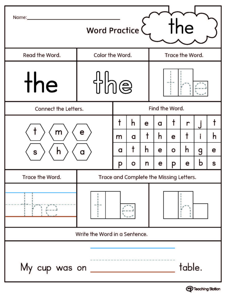 Sentence Building Worksheets For Kindergarten