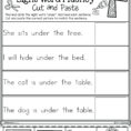 Kindergarten Kindergarten Reading Writing Worksheets Easy