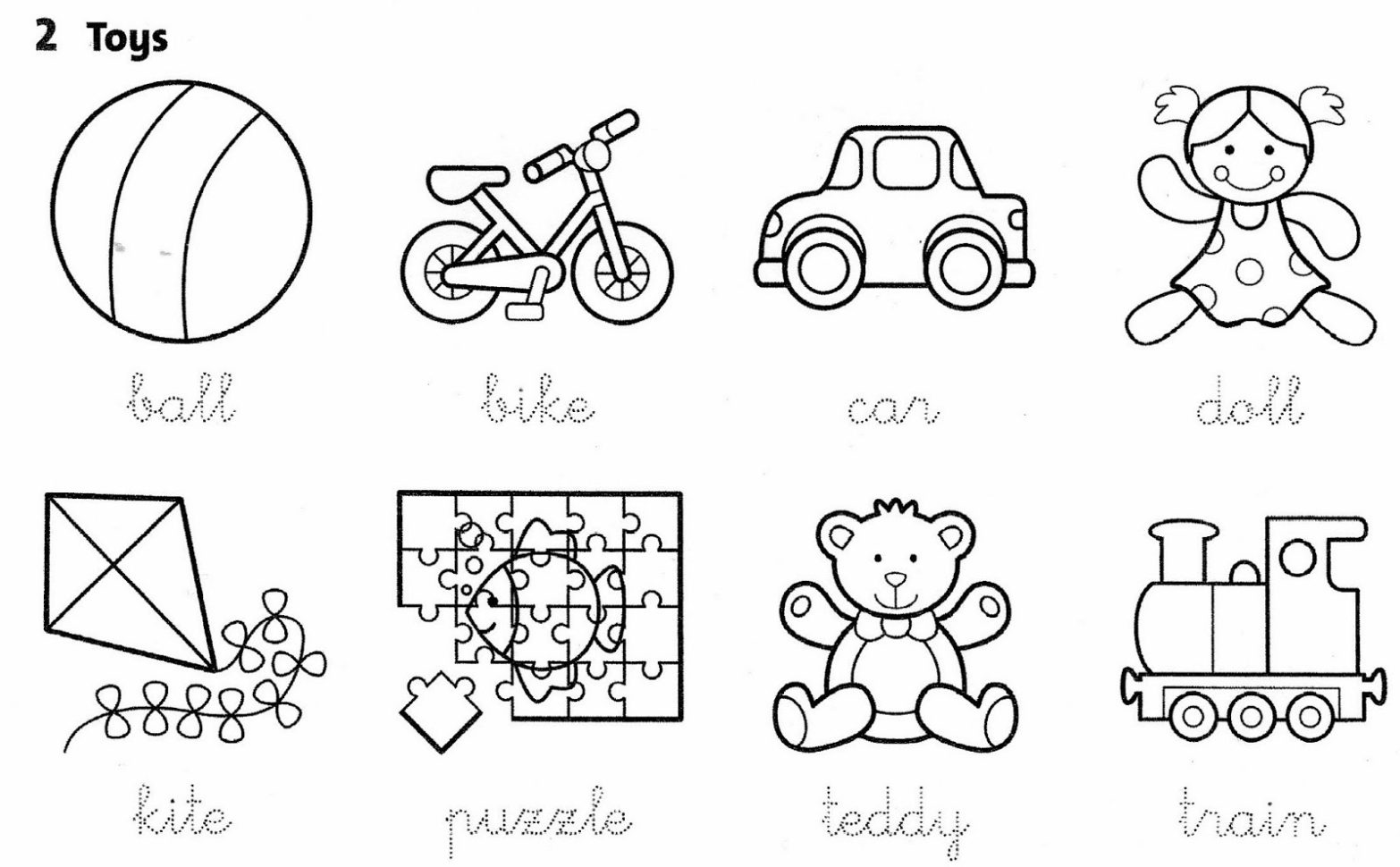 Kindergarten Letter Word Tracing Worksheets English Games