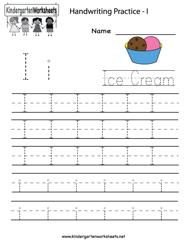 Kindergarten Letter Writing Practice Worksheet Printable Preschool