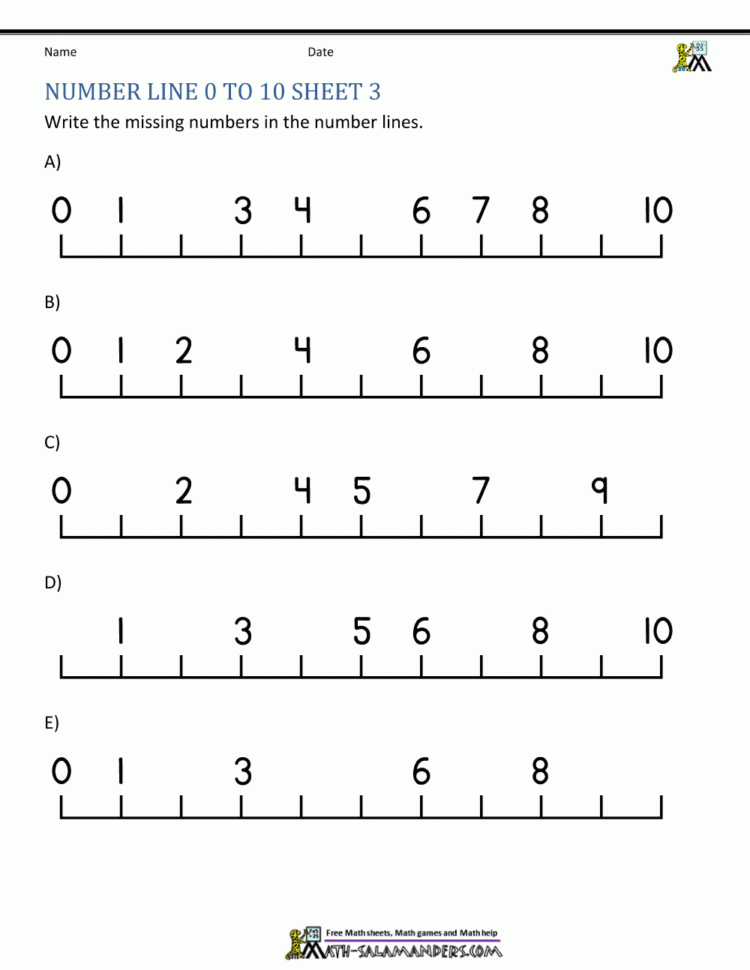 Kindergarten Number Worksheets
