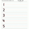 Kindergarten Printable Worksheets  Writing Numbers To 10
