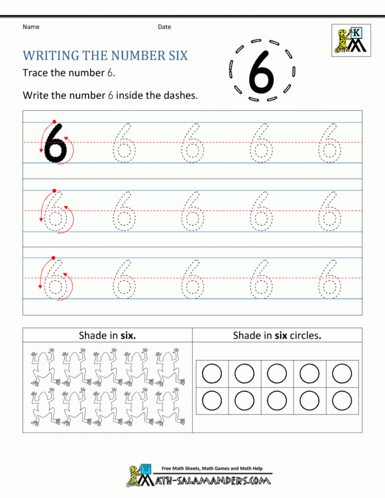 Kindergarten Printable Worksheets  Writing Numbers To 10