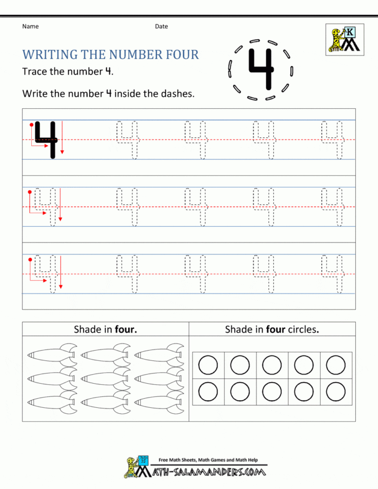Kindergarten Printable Worksheets  Writing Numbers To 10