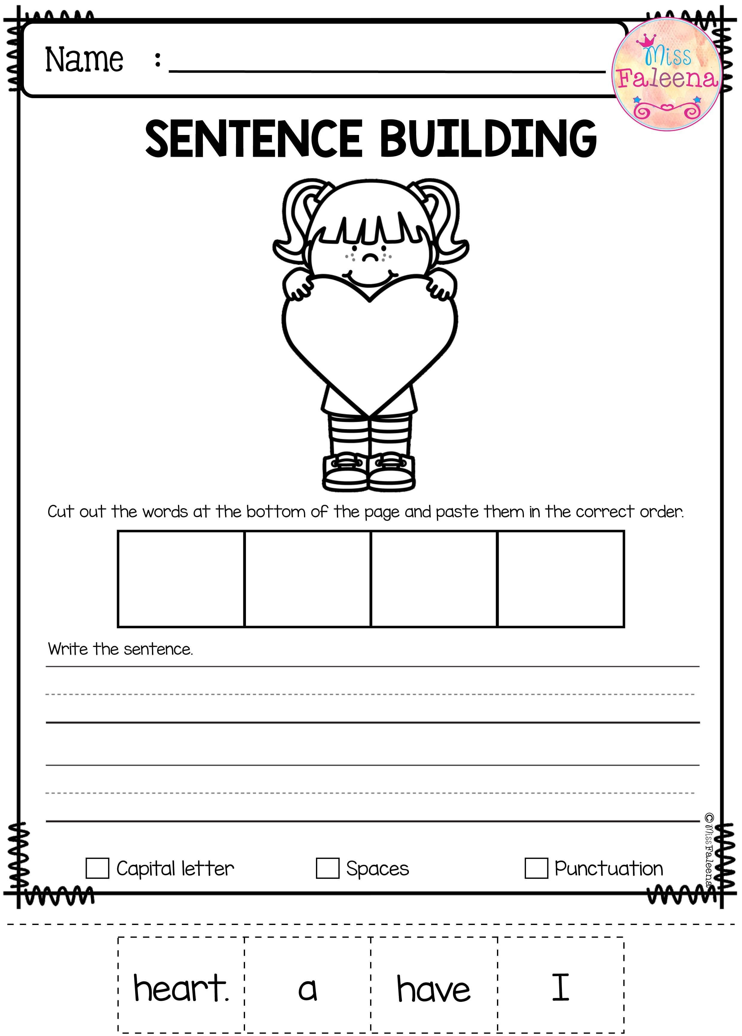 Kindergarten Printable Writing Worksheets For Kindergarten