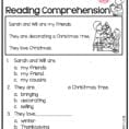 Kindergarten Reading Comprehension For Kindergarten Simple