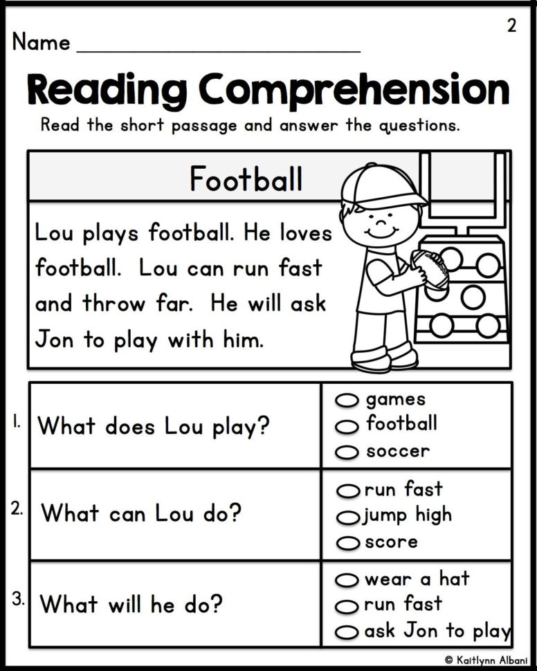 Kindergarten Reading Comprehension Passages Set Teacher Free