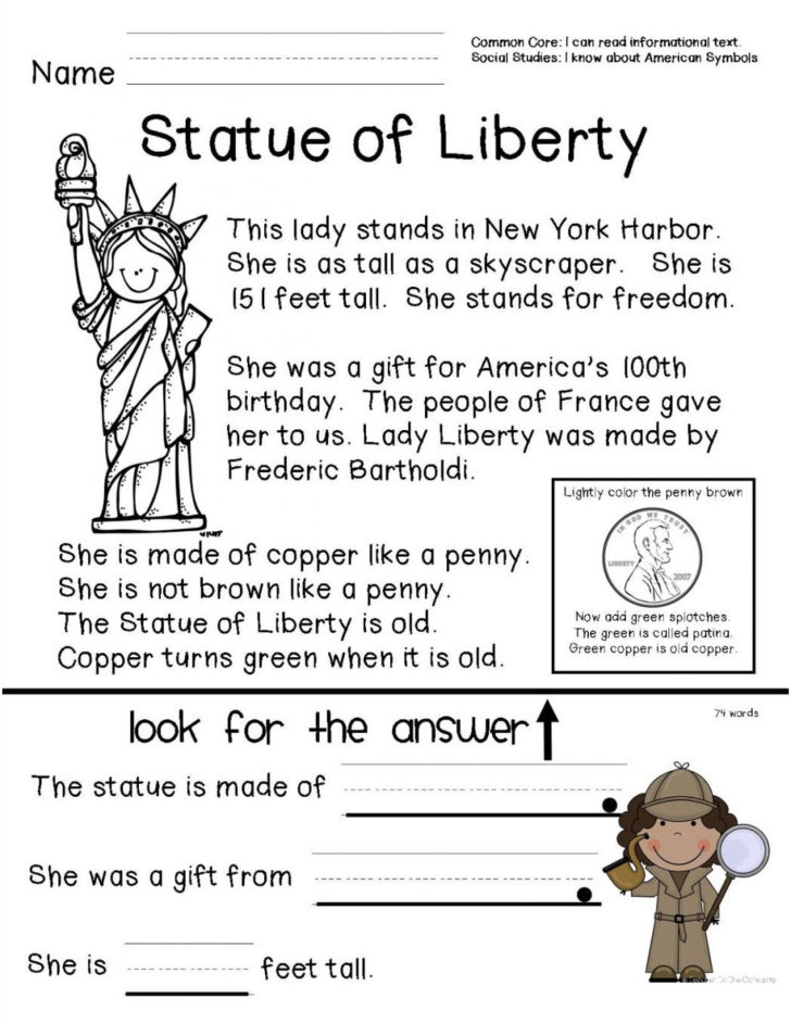 Kindergarten Reading Comprehension Worksheets