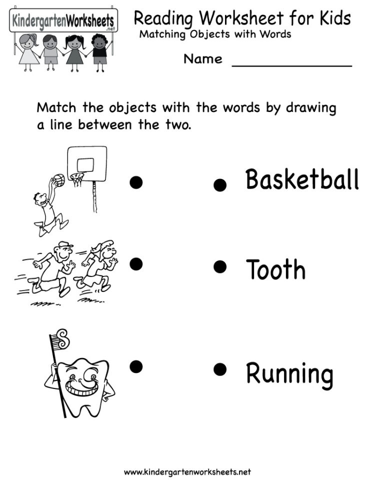 Kindergarten Reading Worksheet For Kids Printable Worksheets