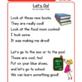Kindergarten Reading Worksheet Passages Apple A Lets Go