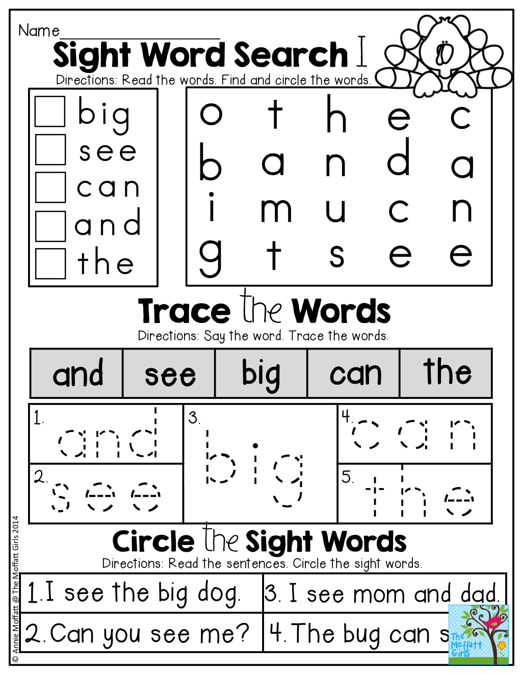 Kindergarten Sight Words Worksheets Math Word For Image — db-excel.com