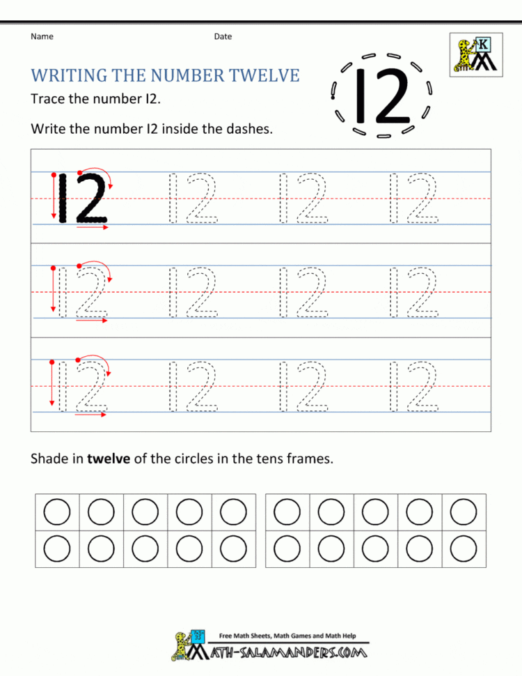 Kindergarten Writing Worksheets  Numbers To 11 To 20