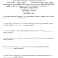 Kinetic And Potential Energy Worksheet