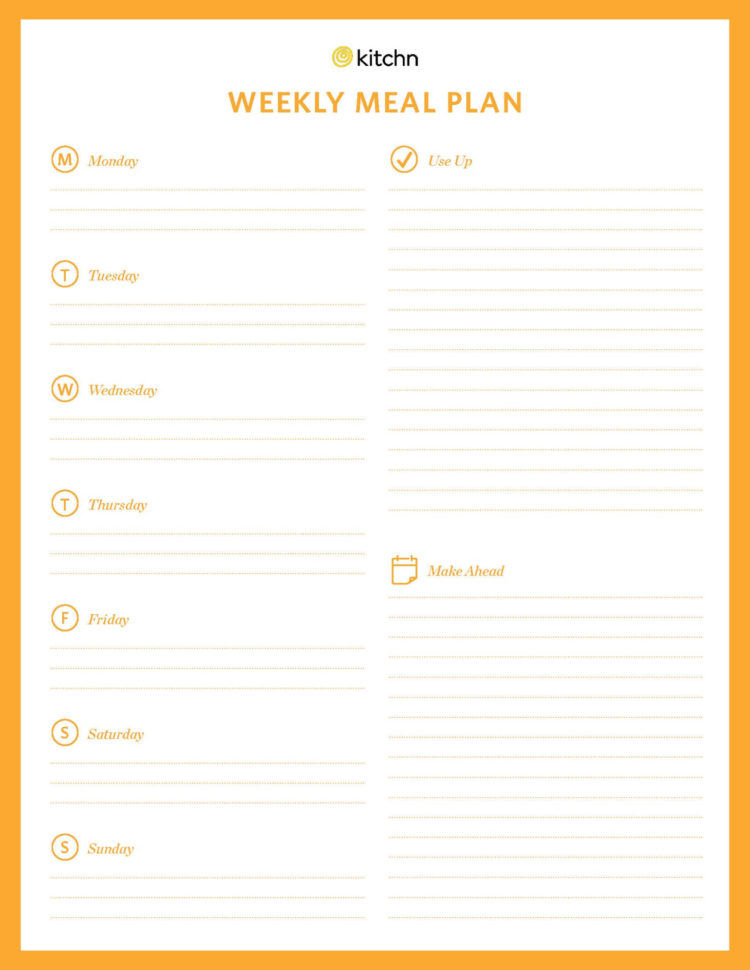 Kitchn's Meal Plan   Kitchn