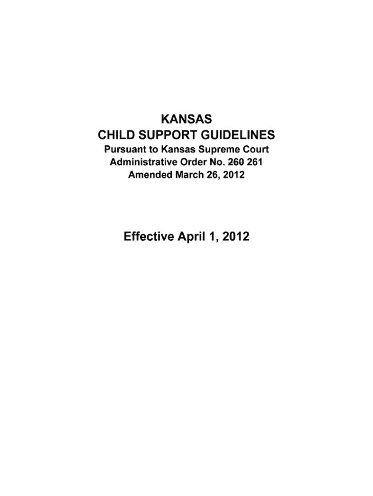 Ks Child Support  Fill Online Printable Fillable Blank