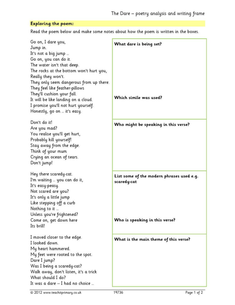 Ks1  Poems On A Theme  Teachit Primary