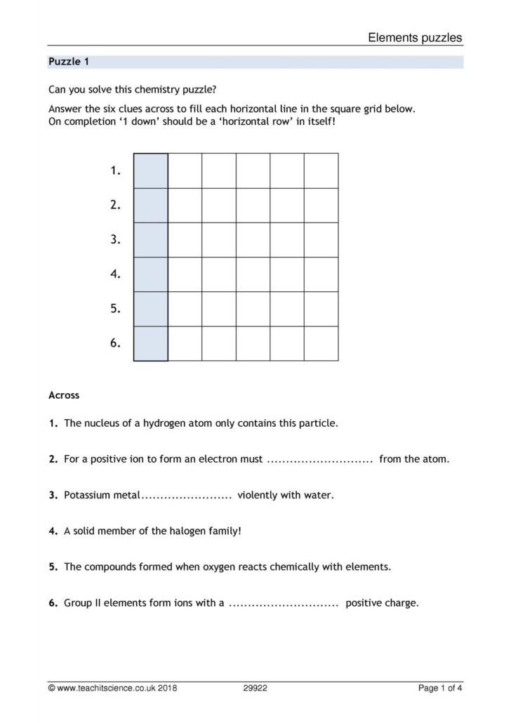 Charges Of Ions Worksheet Answer Key