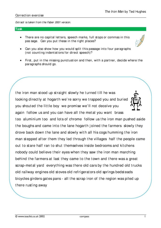 Ks3 Writing  Proofreading  Teachit English