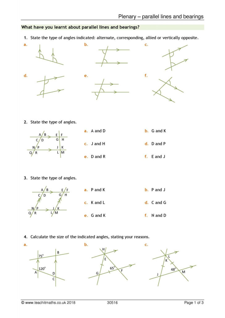 Find The Measure Of Each Angle Indicated Worksheet