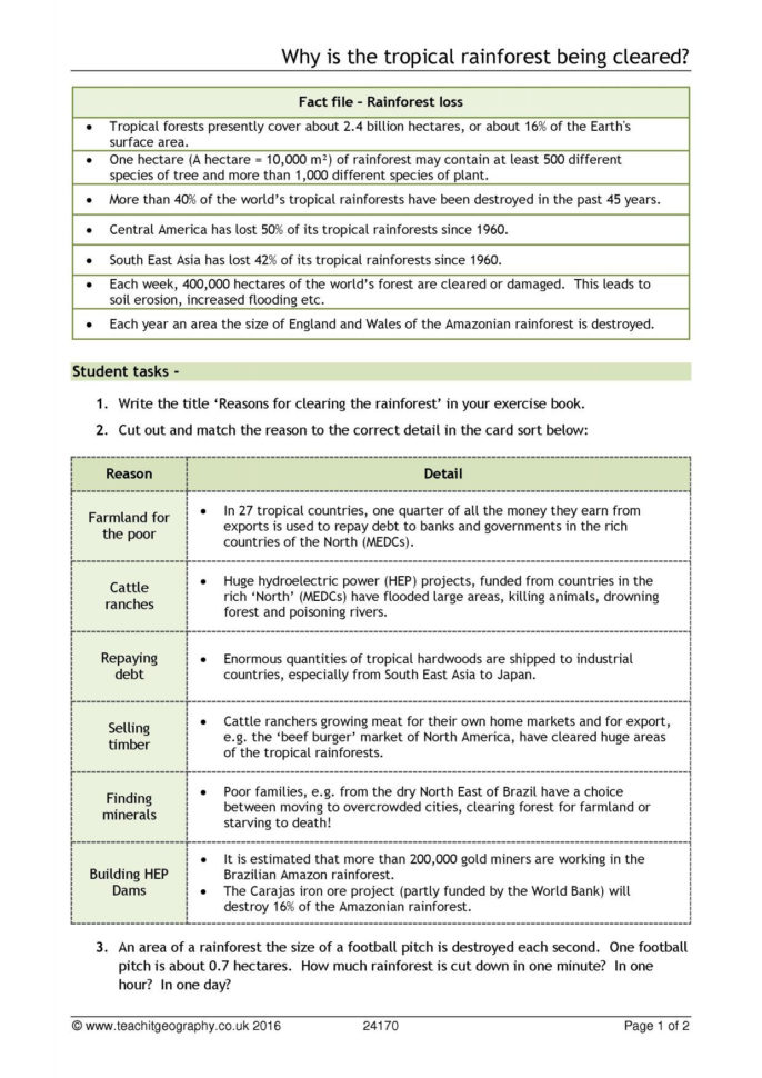 Ks4  Rainforests  Teachit Geography
