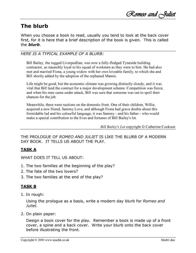 Ks4  Romeo And Juliet  Teachit English