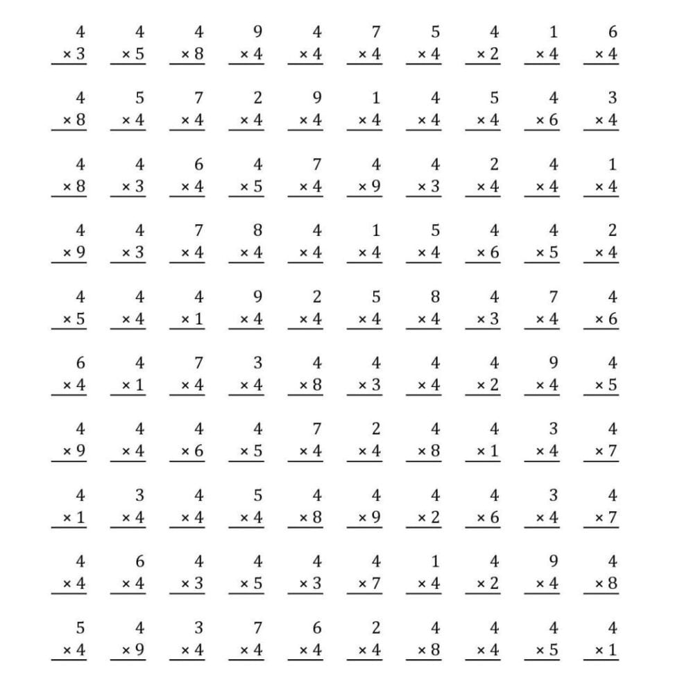 Kumon Math Worksheets For Grade 4 With Luxury Free Printable