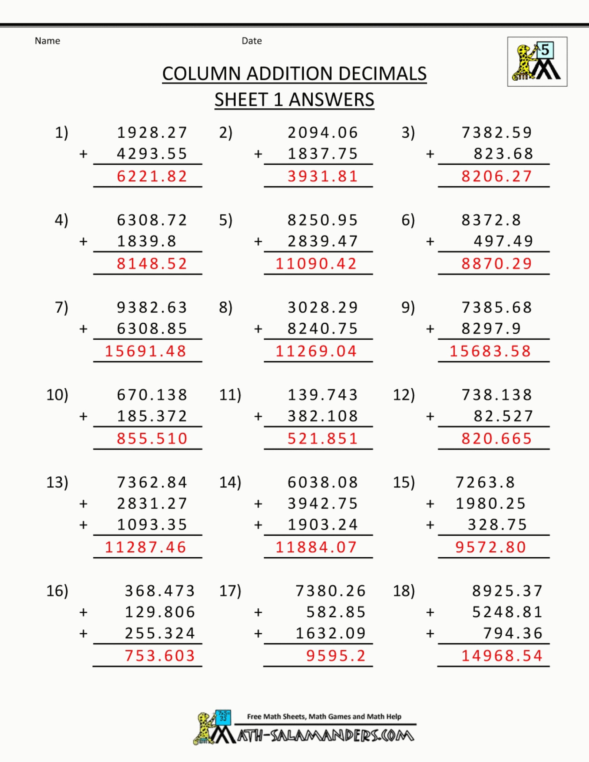 Kumon Style Math Worksheets  Htcconference