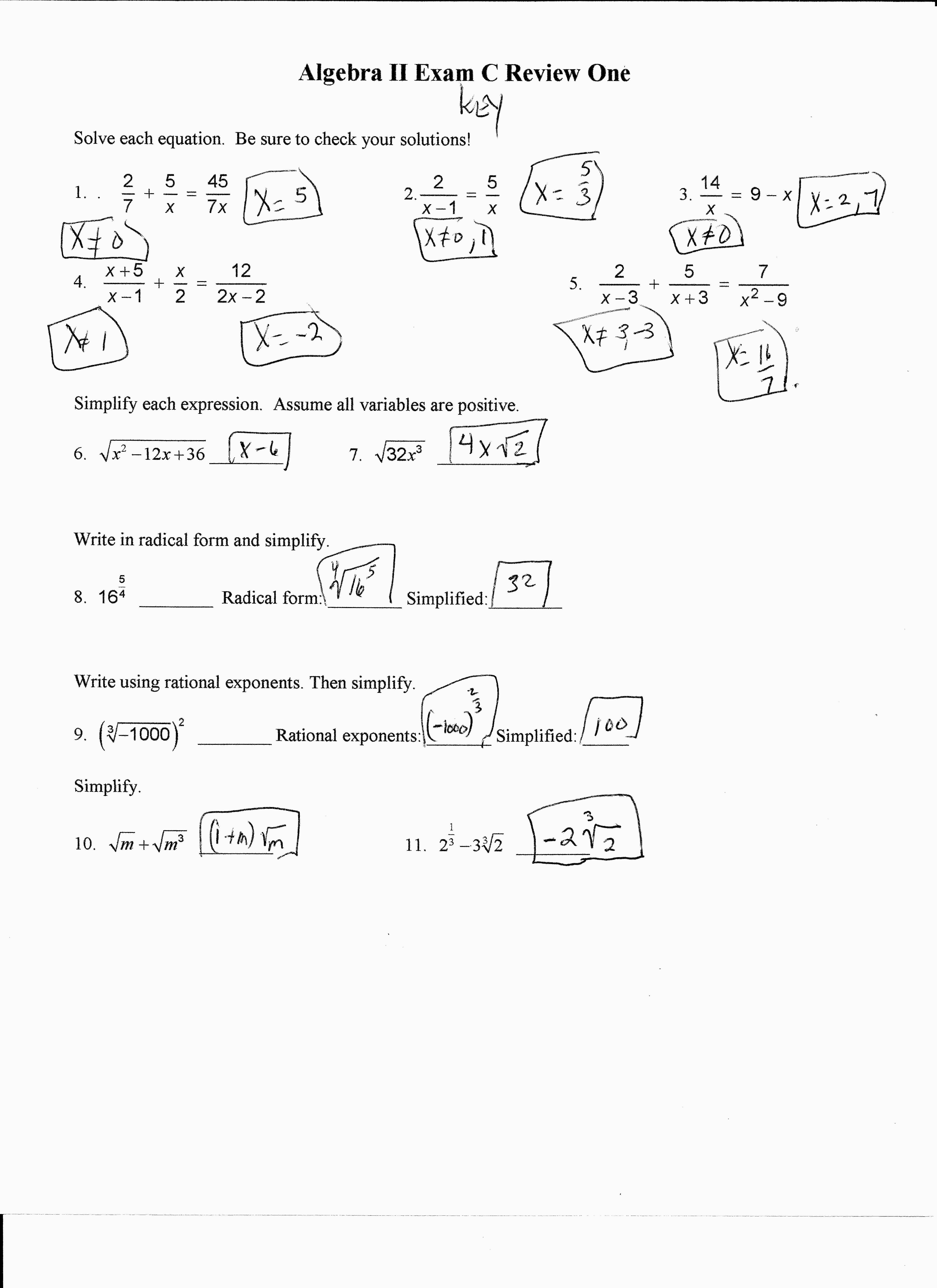 Algebra 2 Factoring Worksheet Key | db-excel.com
