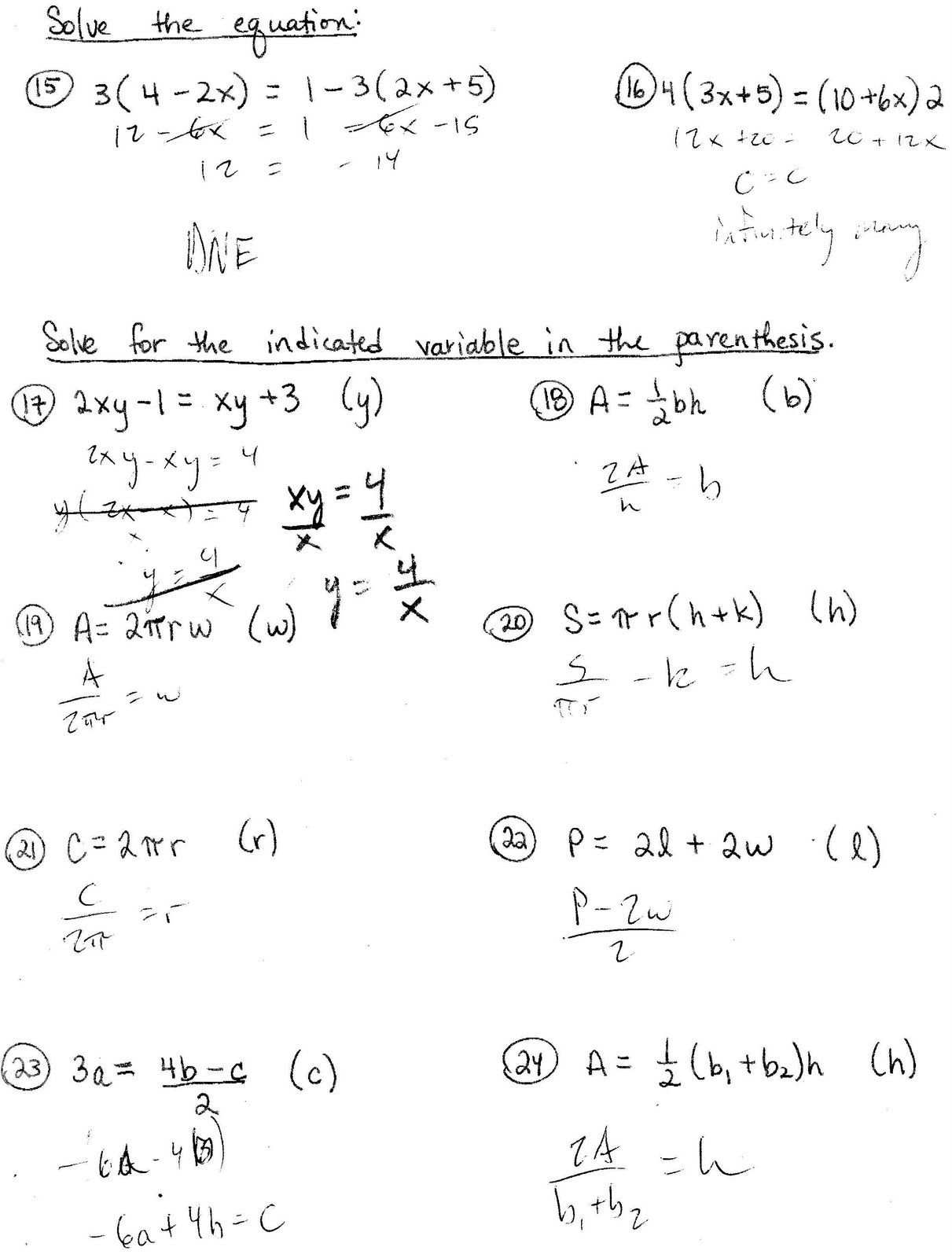 Kutasoftre Algebra 1 Literal Equations Part 3 Youtube 3