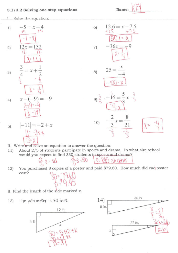 Solving Systems Of Equations By Substitution Worksheet Answers With Work