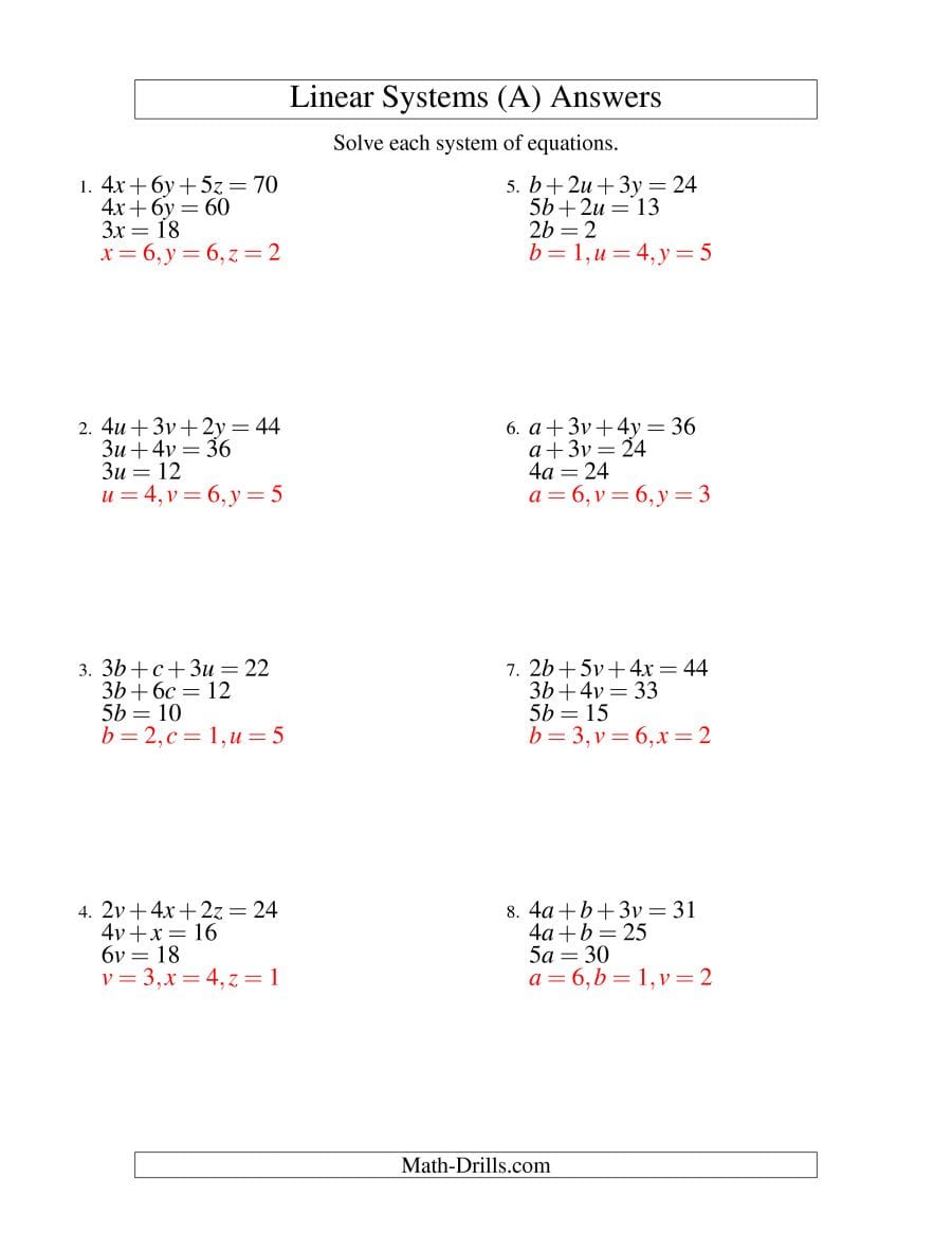 Kutasoftre Algebra 1 System Of Equations Elimination Part