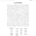 La Familia Word Search  Word