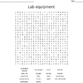Lab Equipment Word Search  Word