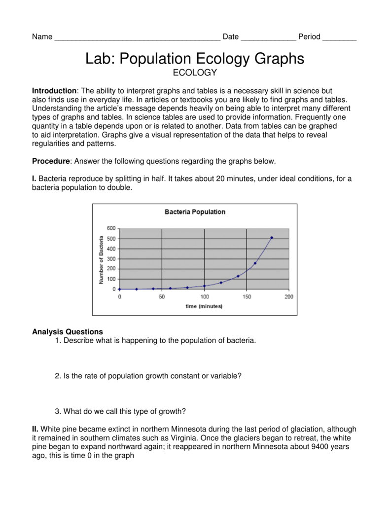 Lab Population Ecology Graphs