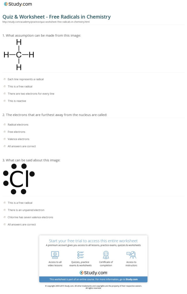 Language Of Chemistry Worksheets