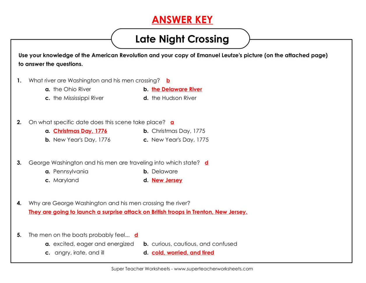 Late Night Crossing  Super Teacher Worksheets Pages 1  3