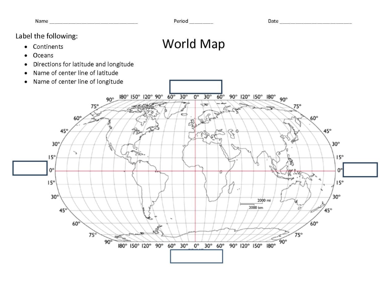 Latitude And Longitude Maps Worksheets