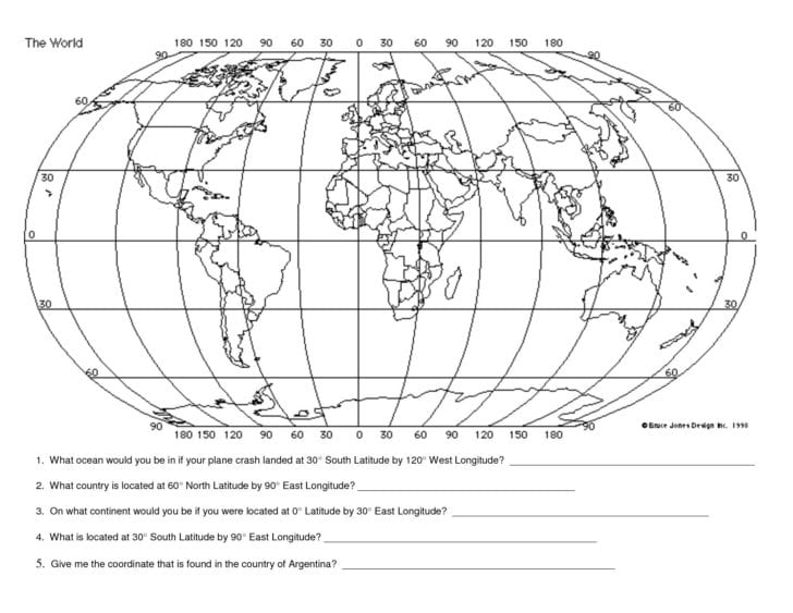 Latitude And Longitude Maps Worksheets — db-excel.com