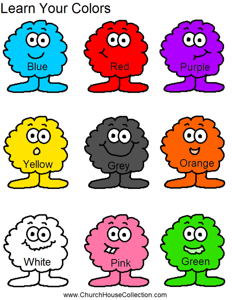 Learn Your Colors Preschool Kids Worksheet