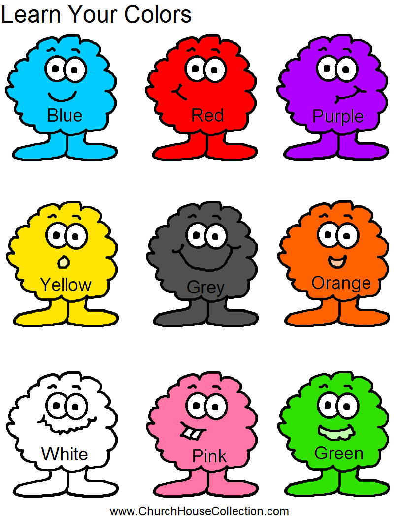 Kindergarten English Worksheets Colours