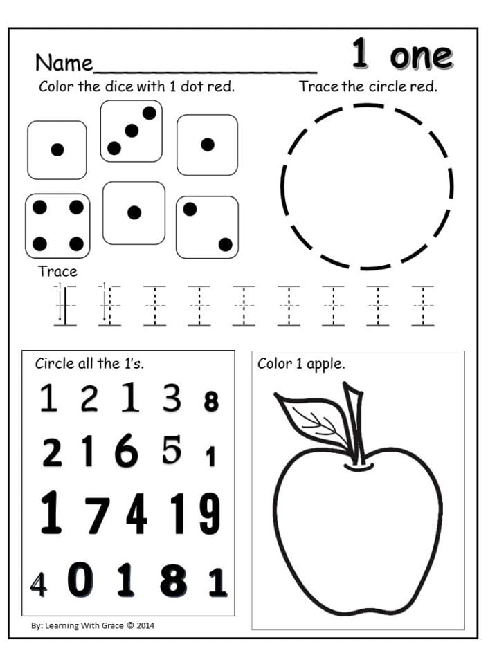 Learning Numbers 1 – 12 Worksheets And Flash Cards  Queen