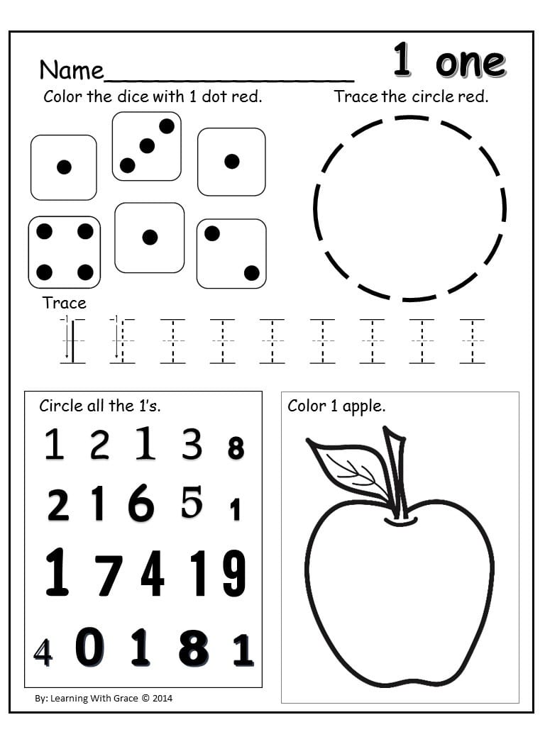 Learning Numbers 1 – 12 Worksheets And Flash Cards  Queen