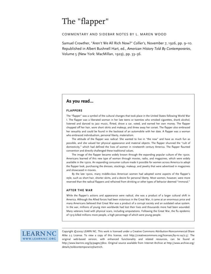 The Roaring Twenties Worksheet Pdf