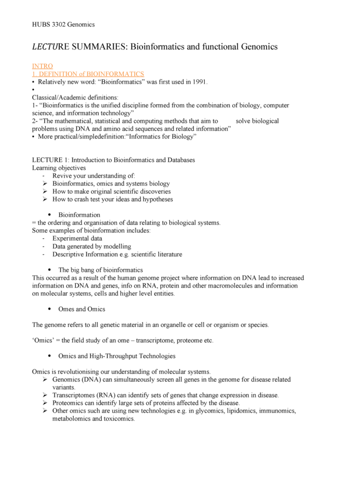 Lecture Notes All Lectures  Detailed Summary On Everything Covered