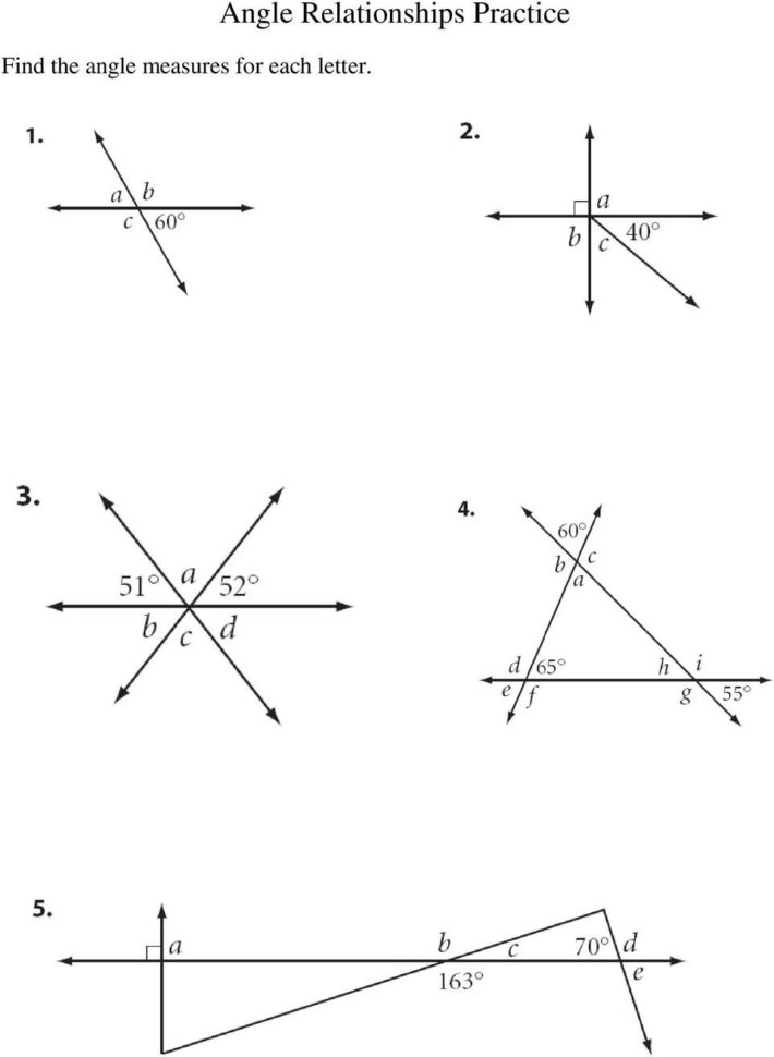 Lesson 1 Section 25 Angle Relationships  Pdf