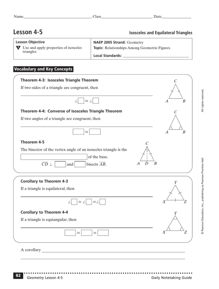 isosceles and equilateral triangles worksheet holt mcdougal