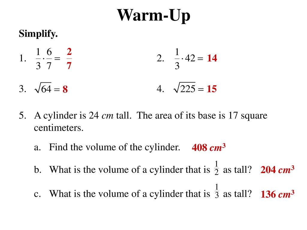 Lesson 47 Core Focus On Geometry Volume Of Cones  Ppt Download