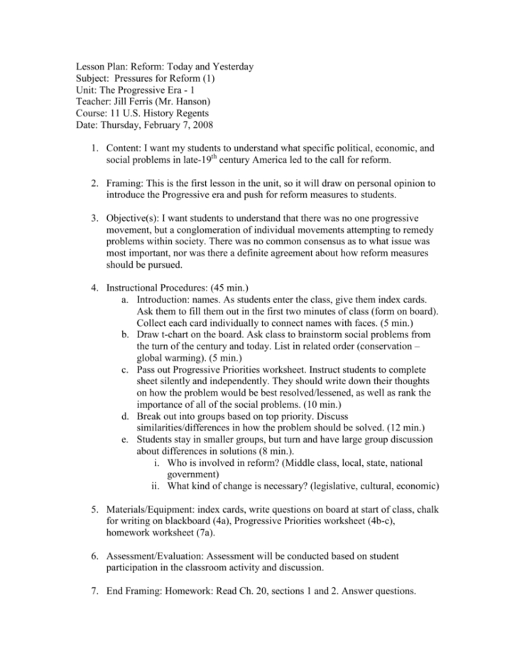 Progressive Movement Worksheet Answers