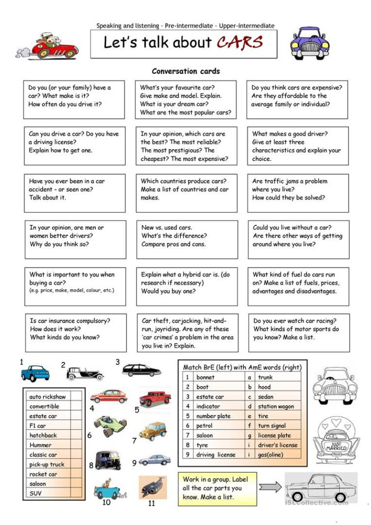 Auto Shop Worksheets