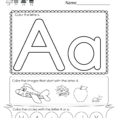Letter A Coloring Worksheet  Free Kindergarten English